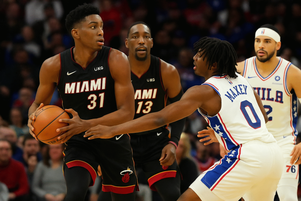 miami heat vs 76ers match player stats
